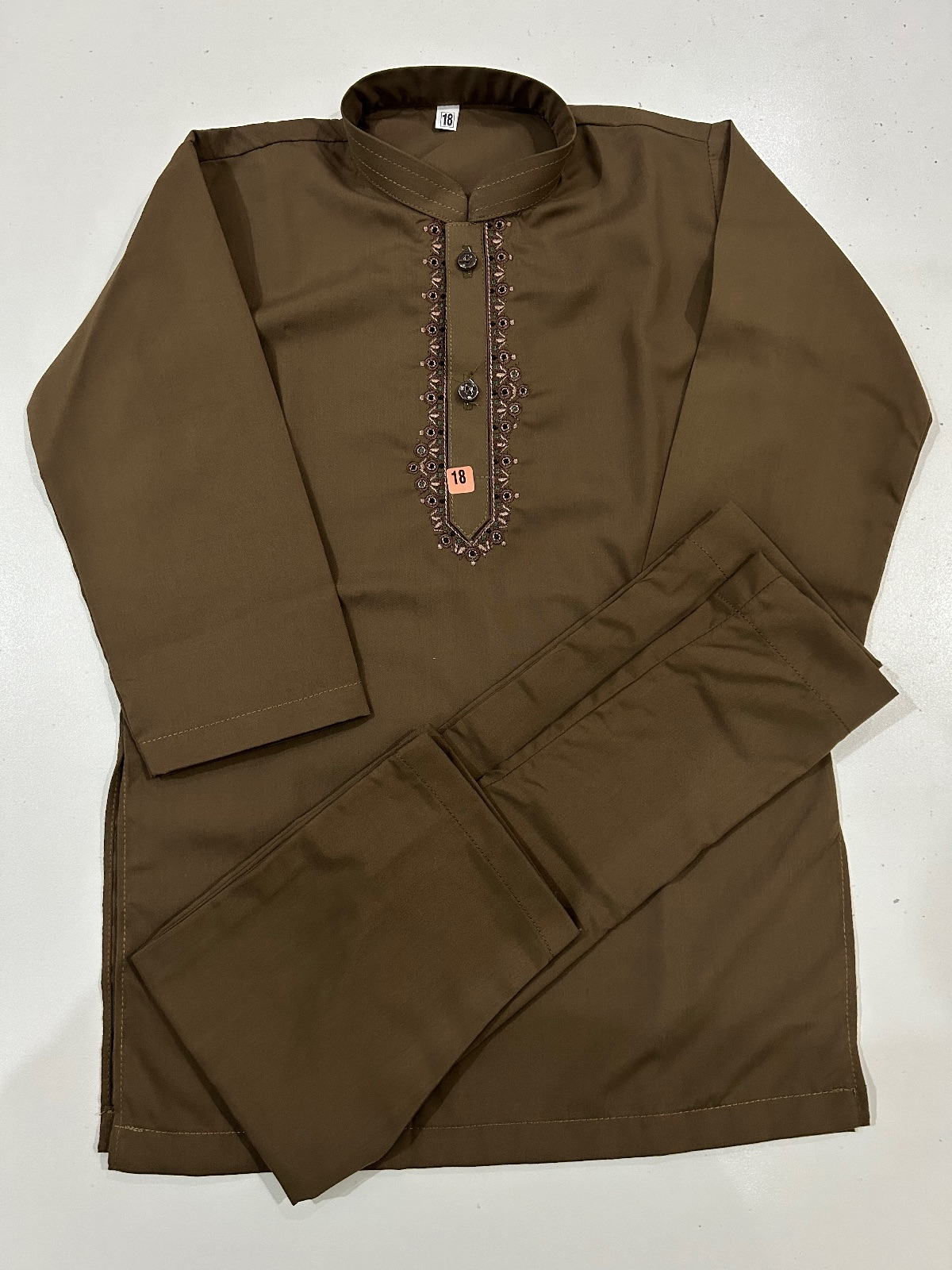 Deep Brown Kurta & Trouser Set | Boys (Ages 1–14 Years) – Twinkle Togs
