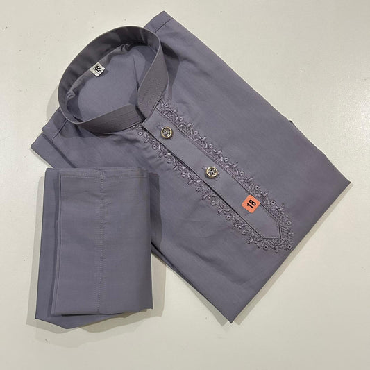 Lavender Grey Kurta & Trouser Set | Boys Festive Wear – Twinkle Togs