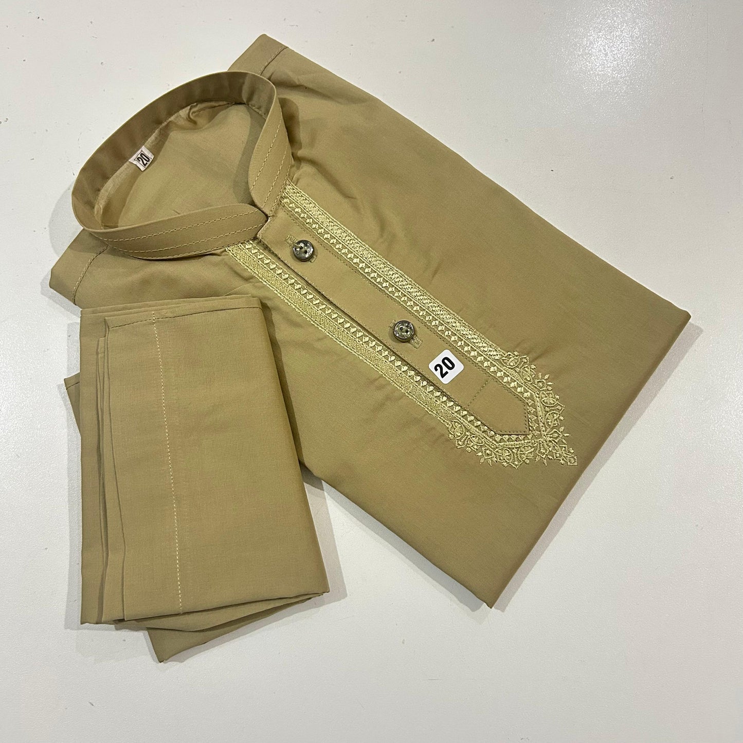 Dark Khaki Kurta & Trouser Set | Boys Kids Wear – Twinkle Togs