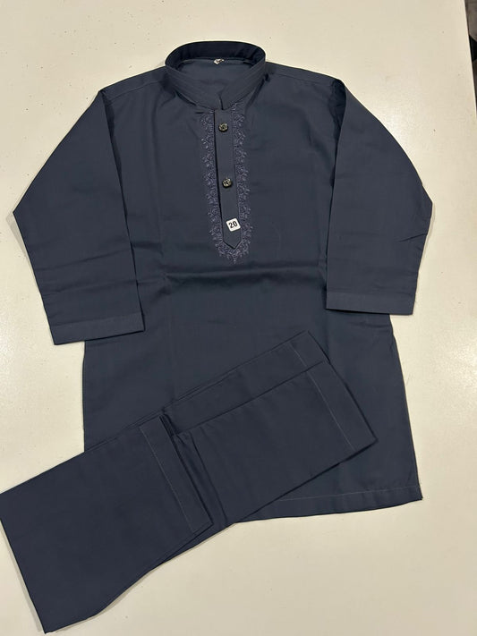 Steel Blue Kurta & Trouser Set | Boys Kids Wear – Twinkle Togs