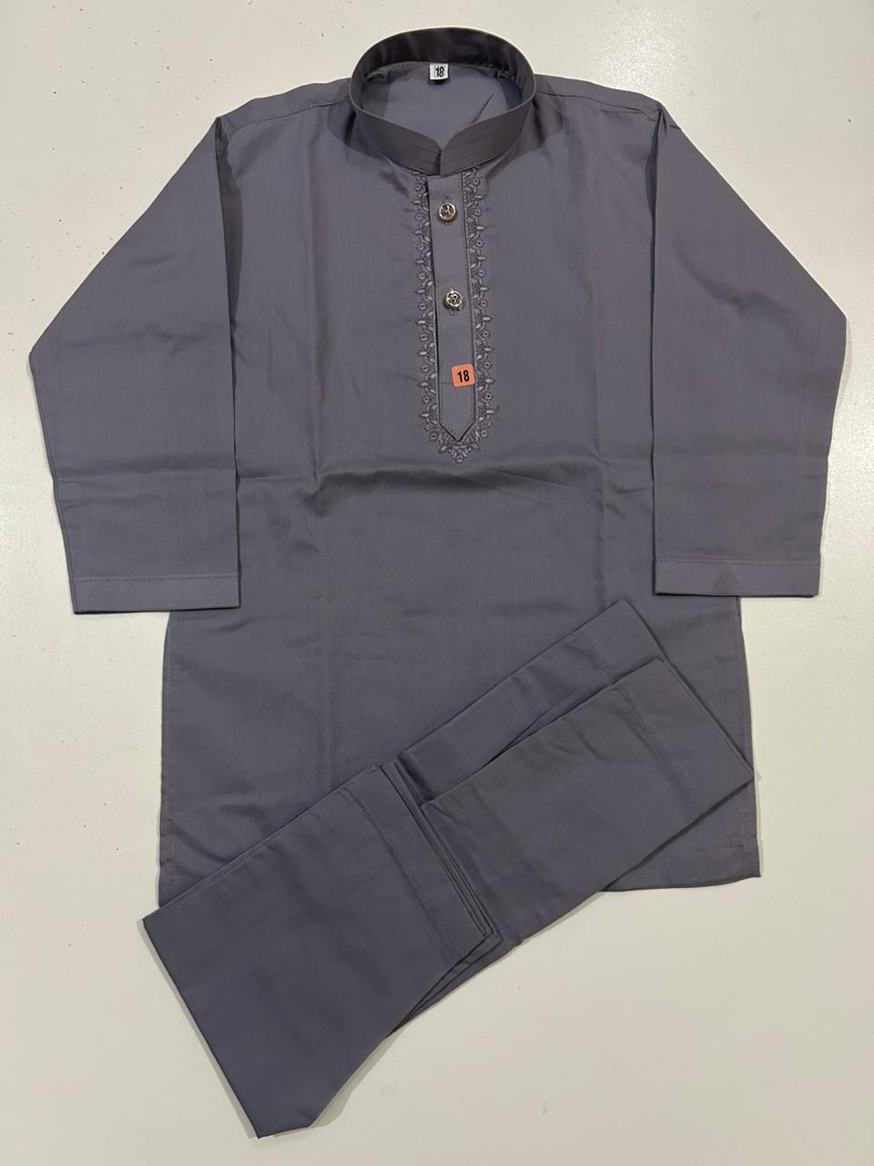 Lavender Grey Kurta & Trouser Set | Boys Festive Wear – Twinkle Togs