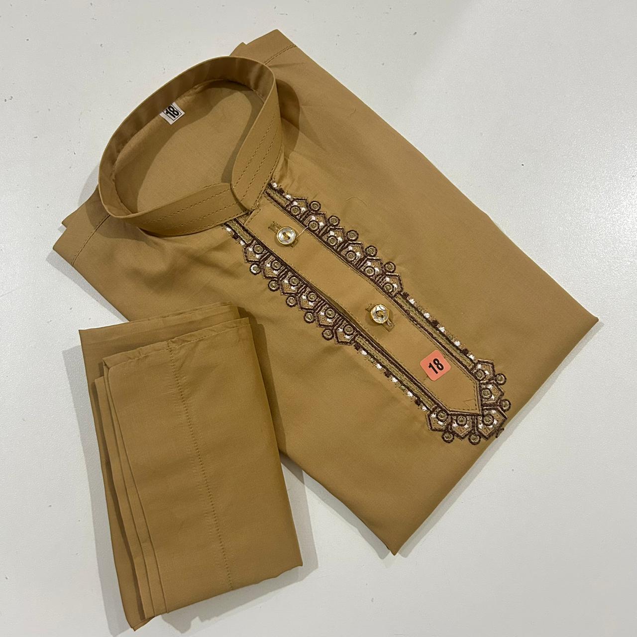 Camel Kurta & Trouser Set | Boys Festive Wear – Twinkle Togs