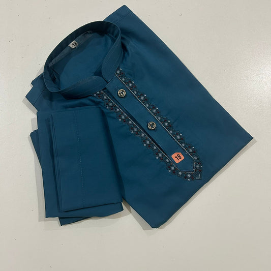 Royal Teal Kurta & Trouser Set | Boys Festive Wear – Twinkle Togs