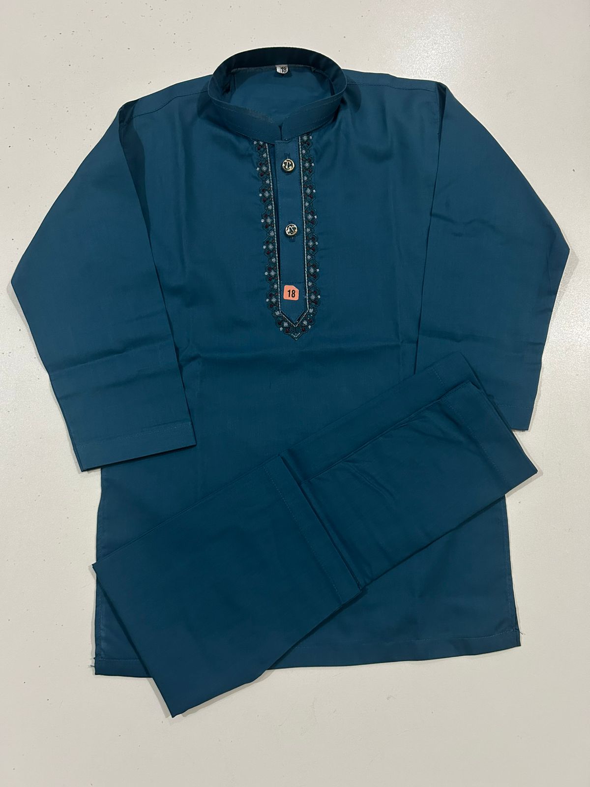 Royal Teal Kurta & Trouser Set | Boys Festive Wear – Twinkle Togs